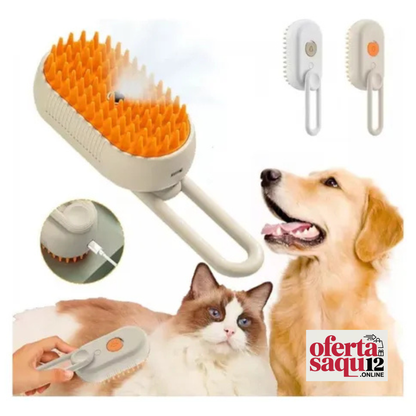 Cepillo Vaporizador para Mascotas 3 en 1