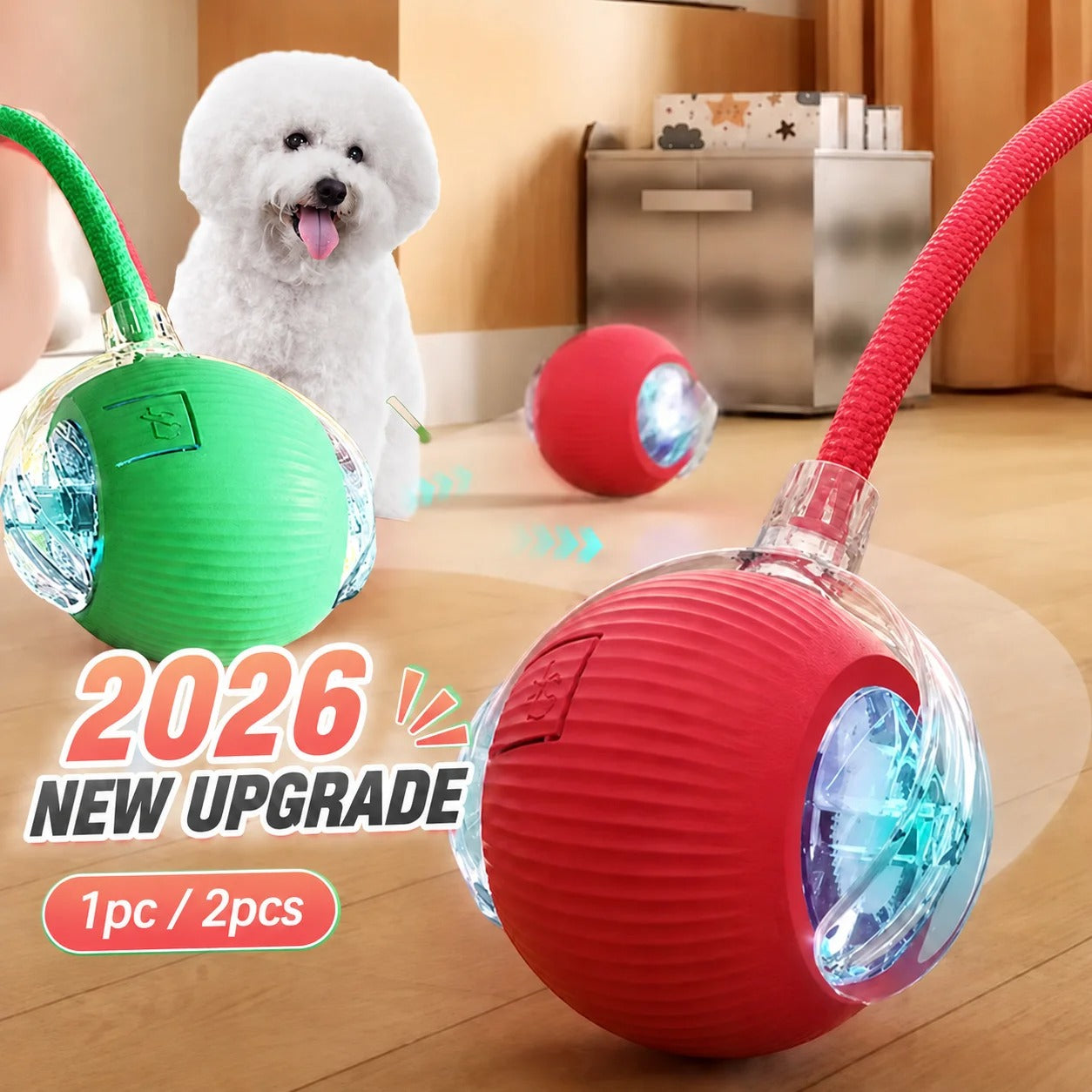 Pelota Inteligente Mascota Con Cuerda